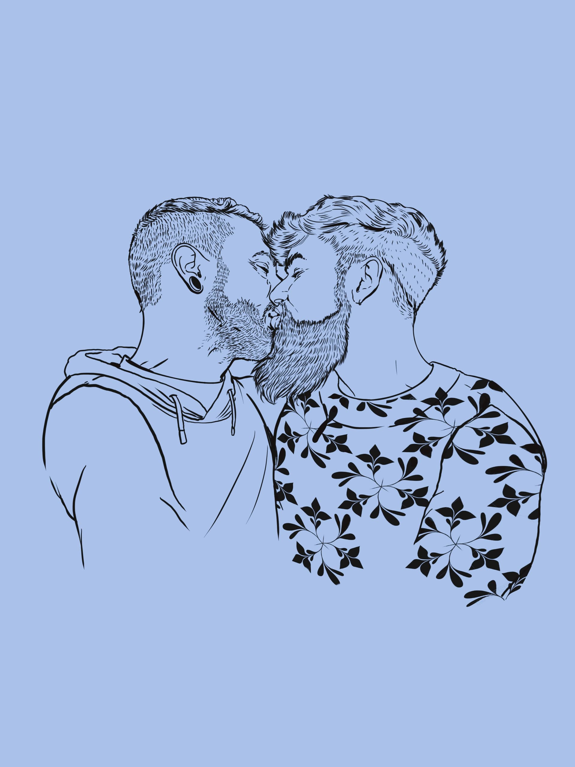 אהבה על הקשת, כחול - פרינט