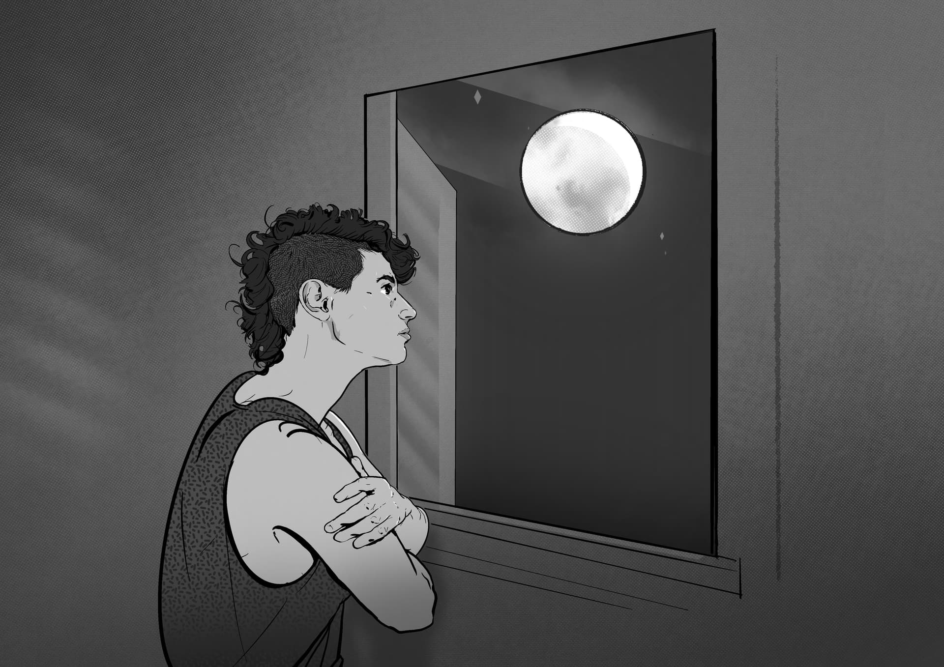 Loneliness - פרינט אינדיגו מוזיאלי